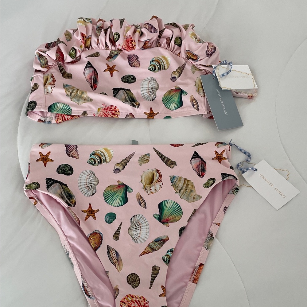 Pink Seashell Print Bikini Set